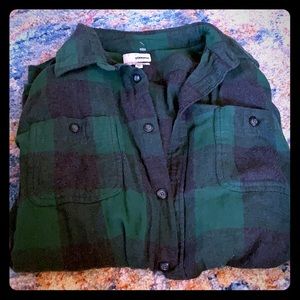 Green and black flannel